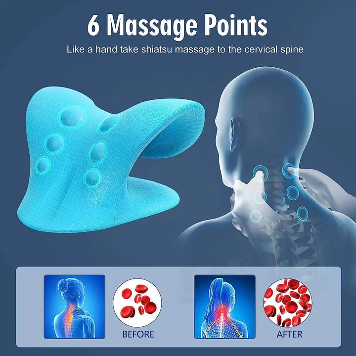 Cervical Neck Stretcher & Massage Pillow